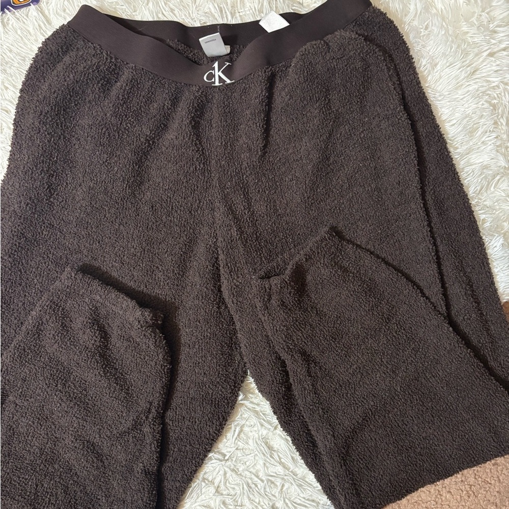 Calvin Klein Kids Brown Fleece Bottoms